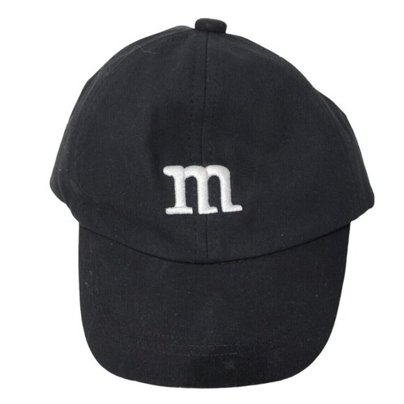 Black Sports Baseball Cap Hat Kids One Size Unbranded FLAW - Picture 1 of 6